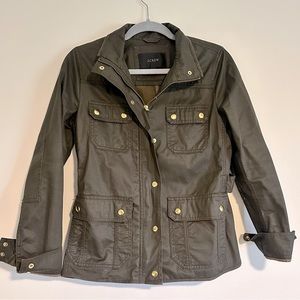 JCrew Resin-coated twill field jacket